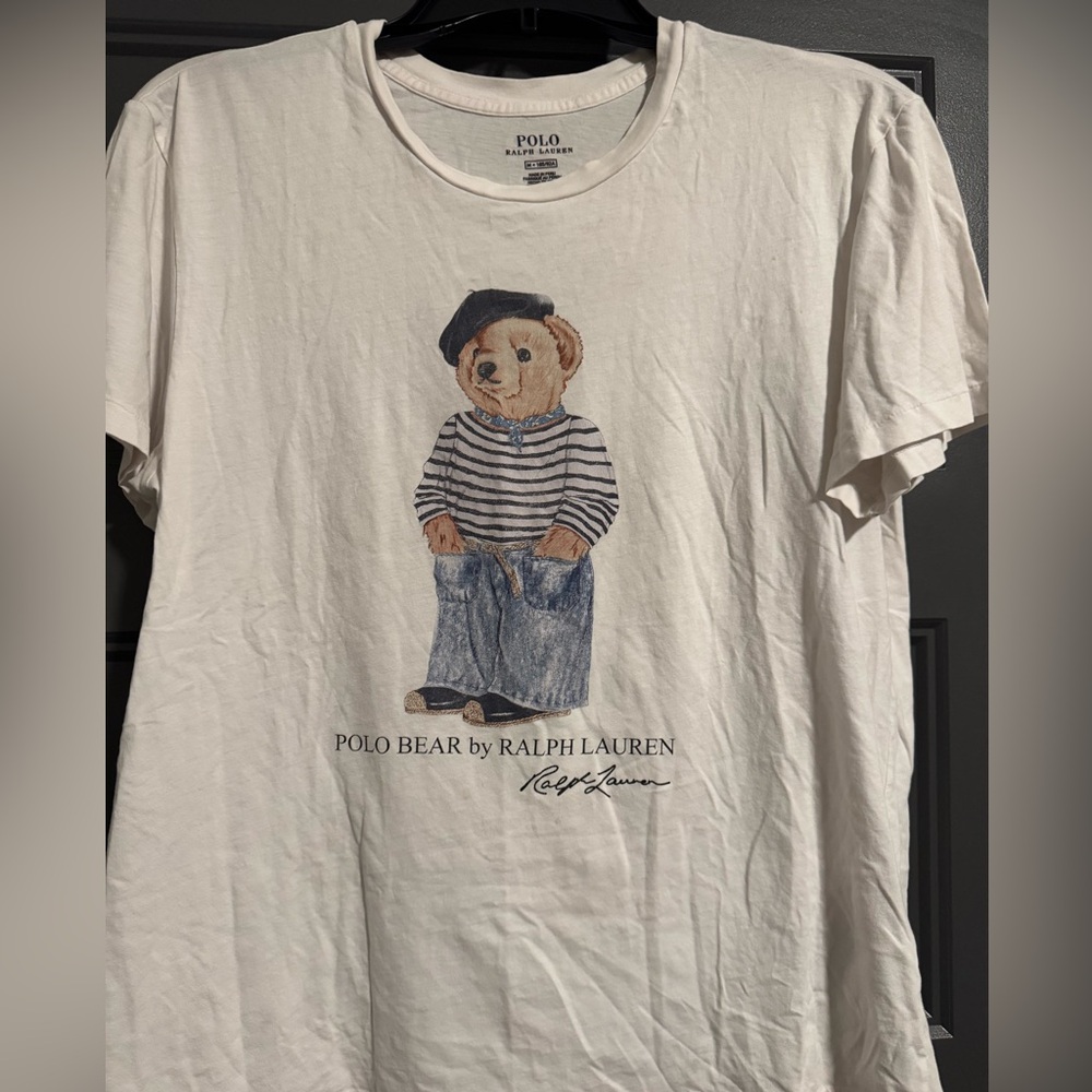 Ralph Lauren Cream Polo Bear T-Shirt